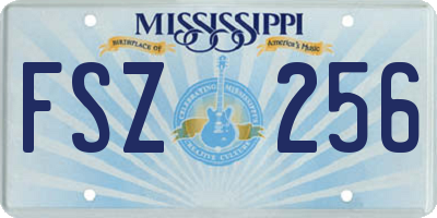 MS license plate FSZ256