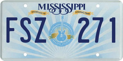 MS license plate FSZ271