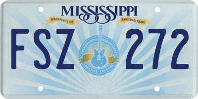 MS license plate FSZ272