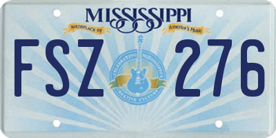 MS license plate FSZ276