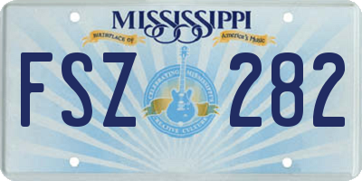 MS license plate FSZ282