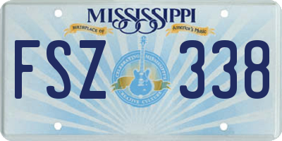 MS license plate FSZ338