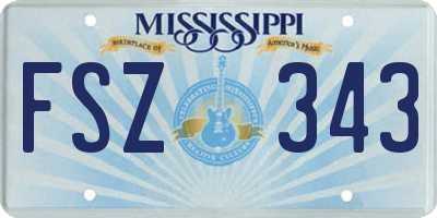 MS license plate FSZ343