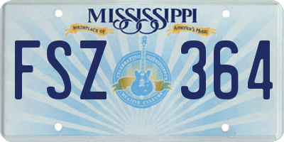 MS license plate FSZ364
