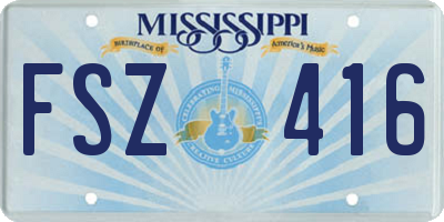 MS license plate FSZ416