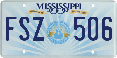 MS license plate FSZ506