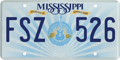 MS license plate FSZ526