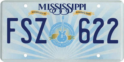 MS license plate FSZ622