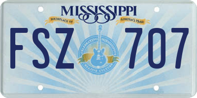 MS license plate FSZ707