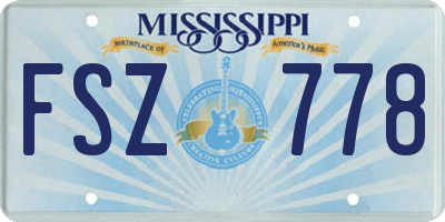 MS license plate FSZ778