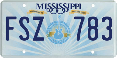 MS license plate FSZ783