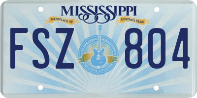 MS license plate FSZ804