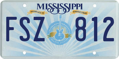 MS license plate FSZ812