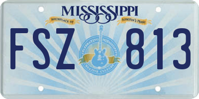 MS license plate FSZ813