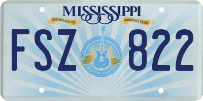 MS license plate FSZ822