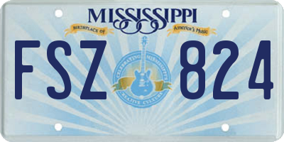 MS license plate FSZ824