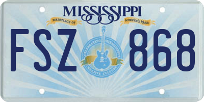 MS license plate FSZ868