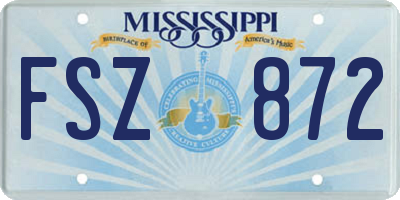 MS license plate FSZ872