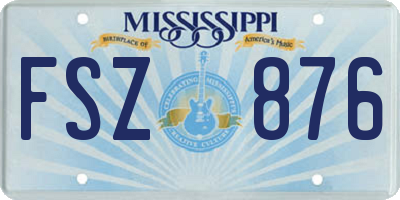 MS license plate FSZ876