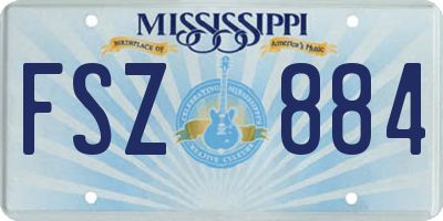MS license plate FSZ884