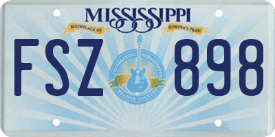 MS license plate FSZ898