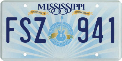 MS license plate FSZ941