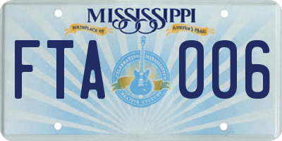 MS license plate FTA006