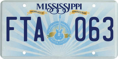 MS license plate FTA063