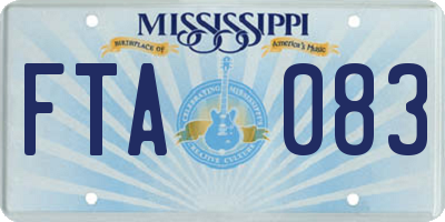 MS license plate FTA083