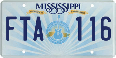 MS license plate FTA116