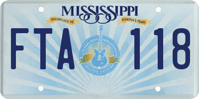 MS license plate FTA118