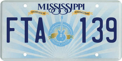 MS license plate FTA139