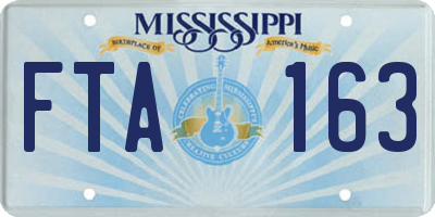 MS license plate FTA163