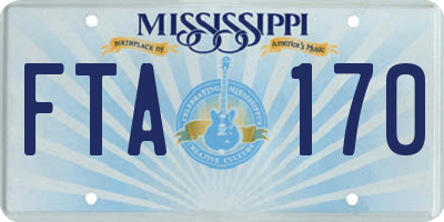 MS license plate FTA170