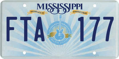 MS license plate FTA177