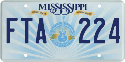 MS license plate FTA224