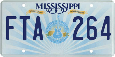 MS license plate FTA264
