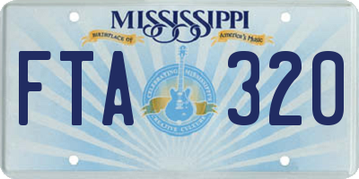 MS license plate FTA320