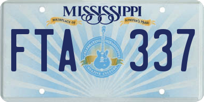 MS license plate FTA337