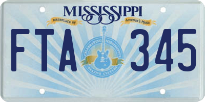 MS license plate FTA345