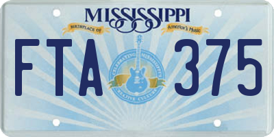 MS license plate FTA375