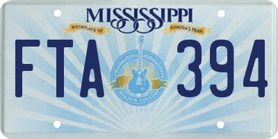 MS license plate FTA394
