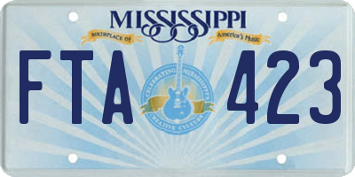 MS license plate FTA423