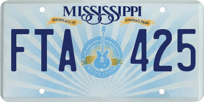 MS license plate FTA425