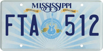 MS license plate FTA512