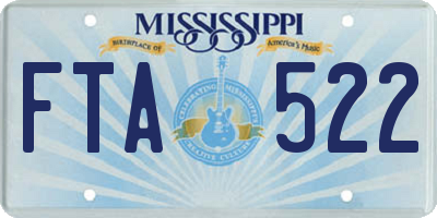 MS license plate FTA522