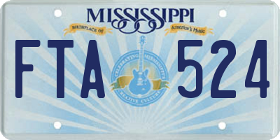 MS license plate FTA524