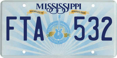 MS license plate FTA532