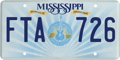 MS license plate FTA726
