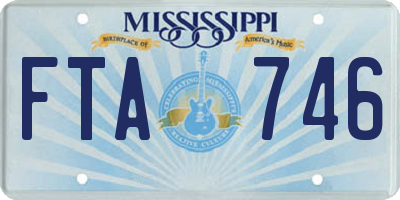 MS license plate FTA746